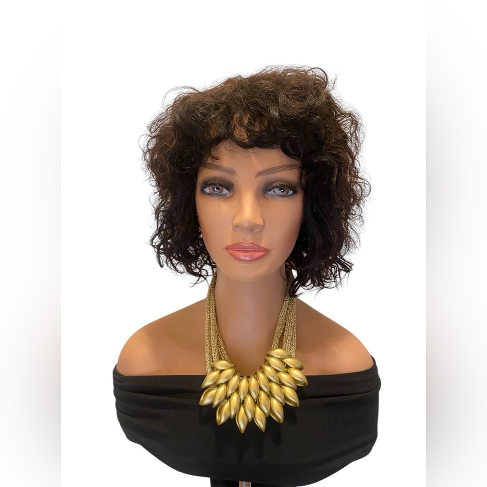 BC257 Human Hair 8”Non lace closure wig